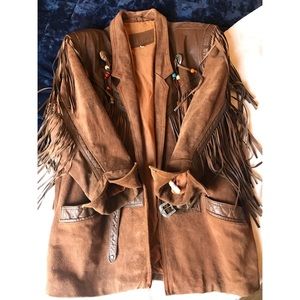 Vintage WHIPP Leather and Suede Fringe Jacket